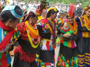 Kalash Valley Festival Women Dancing